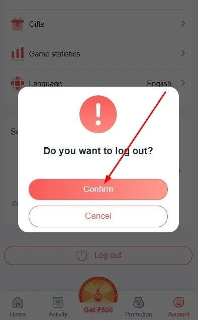 tap confirm